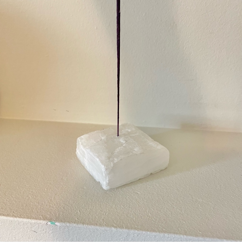 Selenite/ Quartz Incense Holder!